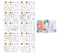 Carnet de croquis pour enfants - Bloc de peinture à l'aquarelle - Cartes de couleur intégrées - Feuilles absorbantes pour cartes créatives - Livre de peinture pour tout-petits