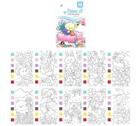 Carnet de croquis pour enfants - Bloc de peinture à l'aquarelle - Cartes de couleur intégrées - Feuilles absorbantes pour cartes créatives - Livre de peinture pour tout-petits