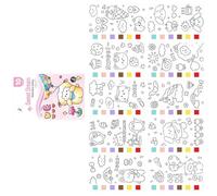 Carnet de croquis pour enfants - Bloc de peinture à l'aquarelle - Cartes de couleur intégrées - Feuilles absorbantes pour cartes créatives - Livre de peinture pour tout-petits