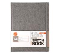 Carnet de croquis relié en tissu gris Royal & Langnickel 11 x 14 pouces
