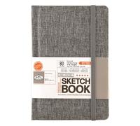 Carnet de croquis relié en tissu gris Royal & Langnickel 4 x 6 pouces