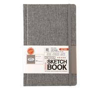 Carnet de croquis relié en tissu gris Royal & Langnickel, 5,5 x 8,5 pouces