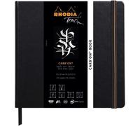 Carnet De Croquis Rhodia Touch Carb'on - 21 X 21Cm - 56 Feuilles Noires - 120Gsm
