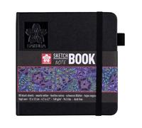 Carnet de croquis - Sakura - 12x12cm - 80 pages - Couverture noire
