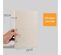 Carnet De Croquis Spirale Rétro, 120 Pages, En Lin, Couverture Rigide, Cahier Rechargeable, Pour Art, Papeterie Scolaire, Nouvelle Collection