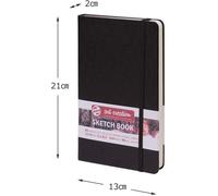 Royal Talens – Cahier de croquis Art Creation – 13×21 cm, 140 g, 80 f., couverture rigide noir