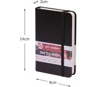 Carnet Croquis 9x14 Cm - 80 Feuilles - 140g - Noir - Royal Talens