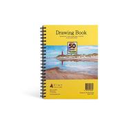 Carnet de Dessin A4, Cahier 50 Feuilles 200gsm Papier Lisse, Bloc Relié Spirale