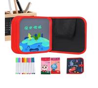 Carnet de Dessin - Ardoise Magique Réutilisable 14 Pages Avec Stylos | Cahier de Dessin Éducatif et Art Effaçable | Pour Coloriage Peinture Écriture Maison Voyage Anniversaire et