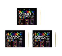 Carnet De Dessin Artistique À Gratter Reliure À Double Bobine Carnet De Gribouillage À Gratter Pour Développer Les Capacités Motrices Fines Livre D'art