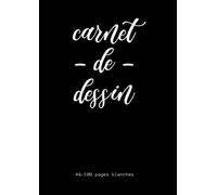 carnet de dessin: cahier a4 100 feuilles blanches | bloc vierge pour notes, esquisses, croquis, portraits, paysages au crayon ou fusain ou pastel | ... ado, idéal artiste étudiant Beaux Arts