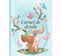 Carnet de Dessin: Cahier de croquis pour enfant. Couverture matte, motif bébé biche. Le cadeau idéal pour les petits artistes. Format 21.6 x 27.9 cm. 120 pages