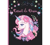 Carnet de Dessin: Cahier de dessin 100 pages de feuilles blanches encadrées | Grand cahier vierge pour apprendre à dessiner | Belle couverture de licorne A4 pour enfant
