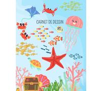 carnet de dessin: Cahier de dessin format A4 100 pages de feuilles blanches vierge et ligné "une par une avec une" belle couverture| Grand carnet de dessin A4 pour enfant et adulte