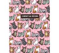 Carnet de Dessin: Cahier vierge pour dessiner, écrire, peindre ou gribouiller pour les enfants (Chats Mignons)