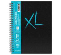 CANSON XL Art Book - Carnet spiralé 68 pages - Papier aquarelle - Grain fin - 14,8 x 21 cm - 300g/m² - Blanc