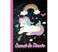 Carnet de Dessin: carnet de dessin licorne a4, Carnet de Dessin Pour Enfant, 110 Pages Blanches -A4 21x29.7 cm- Cahier de Dessin Licorne pour Fille
