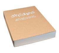 Carnet de dessin et carnet de croquis avec couverture en papier kraft - Carnet de croquis vierge uni - Papier épais de 125 g - Format A5 - Papier de 150 x 210 mm - Idéal pour le dessin et les croquis