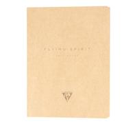 Clairefontaine Carnet cousu Flying Spirit - 50 f. papier esquisse ivoire A6 90 g - Couv. kraft brun