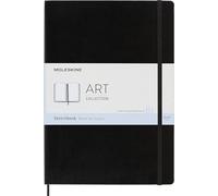 Carnet de dessin Moleskine Art Sketchbook, Bloc à dessin, Papier, Pastels et Fusain, Noir, Format A4 21 x 29,7 cm, 96 pages