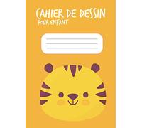 Carnet de dessin pour enfant: Grand cahier A4 de dessin pour enfants avec de grands papiers blancs pour dessin ( Cahier Vierge ) - Tigre