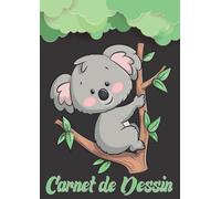 Carnet de dessin pour enfants: cahier de dessin enfant Motif Koala feuilles blanches 110 Pages-A4 21x29.7 cm pour apprendre à dessiner | cahier de dessin enfant A4