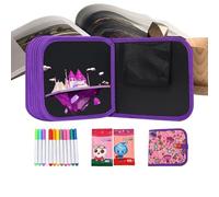 Carnet de dessin réutilisable pour avec 12 stylos, carnet de croquis imperméable pour filles et bloc de coloriage éducatif pour la maison, les voyages scolaires