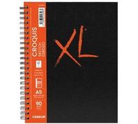 CANSON - XL Art Book - Papier Croquis - Grain Fin - 90g/m² - Carnet Spiralé - A4-21x29-7cm - Ivoire - 100 Feuilles
