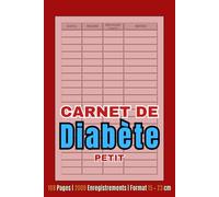 Carnet de Diabète Petit: Journal de Suivi de Glycémie Format Poche | Contrôle Facile du Sucre dans le Sang | 2000 Enregistrements | 108 Pages | Format 15 × 23 cm (6 × 9 in)
