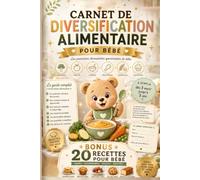 Carnet de Diversification Alimentaire pour Bébé: Carnet à remplir avec recettes, purées, compotes, menus, DME, cahier de suivi complet des repas 20 ... et premiers aliments de 4 mois à 3 ans