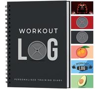 Carnet de Fitness - Planificateur d'Entraînement - Format A5, Gris Anthracite - Couverture Épaisse - Journal d'Entraînement - Définition d'Objectifs pour la Musculation - par Workout Log