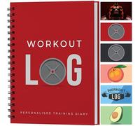 Carnet de Fitness - Planificateur d'Entraînement - Format A5, Rouge Énergie - Couverture Épaisse - Journal d'Entraînement - Définition d'Objectifs pour la Musculation Musculation - par Workout Log