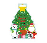 Carnet de gommettes et coloriage de Noël Sapin 12,5 x 16,3 cm 56 pièces