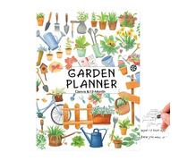 Carnet de Jardin | Livre de Jardin Potager sur 12 Mois | Suivi des Cahier de Planification pour Passionnés Serre Famille Potager surélevé Arrière-cour