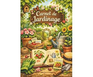 Carnet de jardinage: Carnet de Jardinage à Compléter - Suivi des Semis, Arrosages, Récoltes et Travaux du Potager - Journal pratique pour jardiniers ... ou potager familial. Parfait comme cadeau