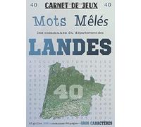 Carnet de Jeux: Mots Mêlés Les Communes des Landes: Grilles de Mots Cachés pour adultes: Communes du Département des Landes (GROS CARACTERES)