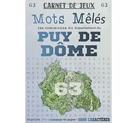Carnet de Jeux: Mots Mêlés Les Communes du Puy-de-Dôme: Grilles de Mots Cachés pour adultes: Communes du Département du Puy-de-Dôme (GROS CARACTERES)