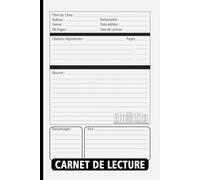 Carnet de lecture à remplir: Journal vierges pour suivre vos livres de bibliothèque et vos lectures personnelles, Cahier pour enregistrer vos ... de 100 Pages, Petite taille de 6 x 9 pouces