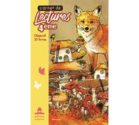 Carnet de lectures 4ème - Champignons - Objectif 20 livres: fiches à compléter pour résumer les livres étudiés pendant l'année scolaire