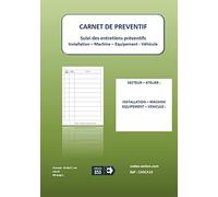 Carnet de maintenance préventive A5 agrafé 68 pages - pour maintenance préventive