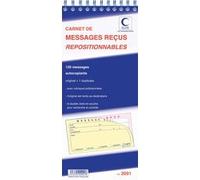 Carnet de messages reçus, 120 messages repositionnables