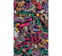 Carnet de Mots de Passe: A5 - 98 Pages - 119 - Doodles - Musique - Instruments de Musique - Couleurs vives