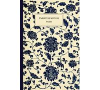 Carnet de mots de passe A5, répertoire pour les identifiants, login et mots de passe sur internet: Design fleurs chinoise, bleu, 3 saisies par page jusqu'à 150 saisies.