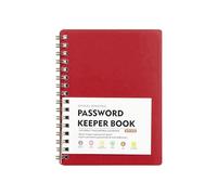 Carnet de mots de passe avec index de A à Z et mot de passe à spirales pour adresses Internet, données d'accès et logins personnels, organiseur de mot de passe compact pour la gestion sécurisée des