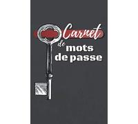 Carnet de mots de passe: cahier à remplir | Vos adresses internet et codes secrets en sécurité - français, petit format, index alphabétique - couverture dessin clé