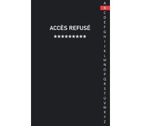 Carnet de Mots de Passe: Cahier pour vos identifiants et mots de passe Internet - répertoire alphabétique - Petit format "12.7 cm x 20.32 cm" - 110 pages