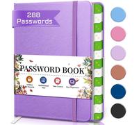 Carnet De Mots De Passe Internet Avec Onglets Alphabétiques, Carnet De Mots De Passe Portable Pour Les Seniors, Format De Poche Parfait Pour La Gestion Des Mots De Passe - Violet