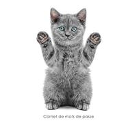Carnet de mots de passe: Journal d’adresses de sites web et de mots de passe - Couverture avec un chaton joueur