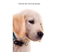 Carnet de mots de passe: Journal d’adresses de sites web et de mots de passe - Couverture avec un chiot Golden Retriever