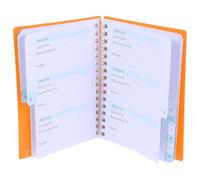 Carnet de Mots de Passe Orange avec Index Alphabétique A6 à Spirale | Papier et Pp, Pages D’index, Format Compact Portable, pour Comptes et Adresses Web